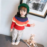Baby Girls Winter Sweater Pullover Knitted Solid Top Sweaters