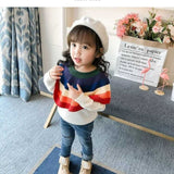 Baby Girls Winter Sweater Pullover Knitted Solid Top Sweaters