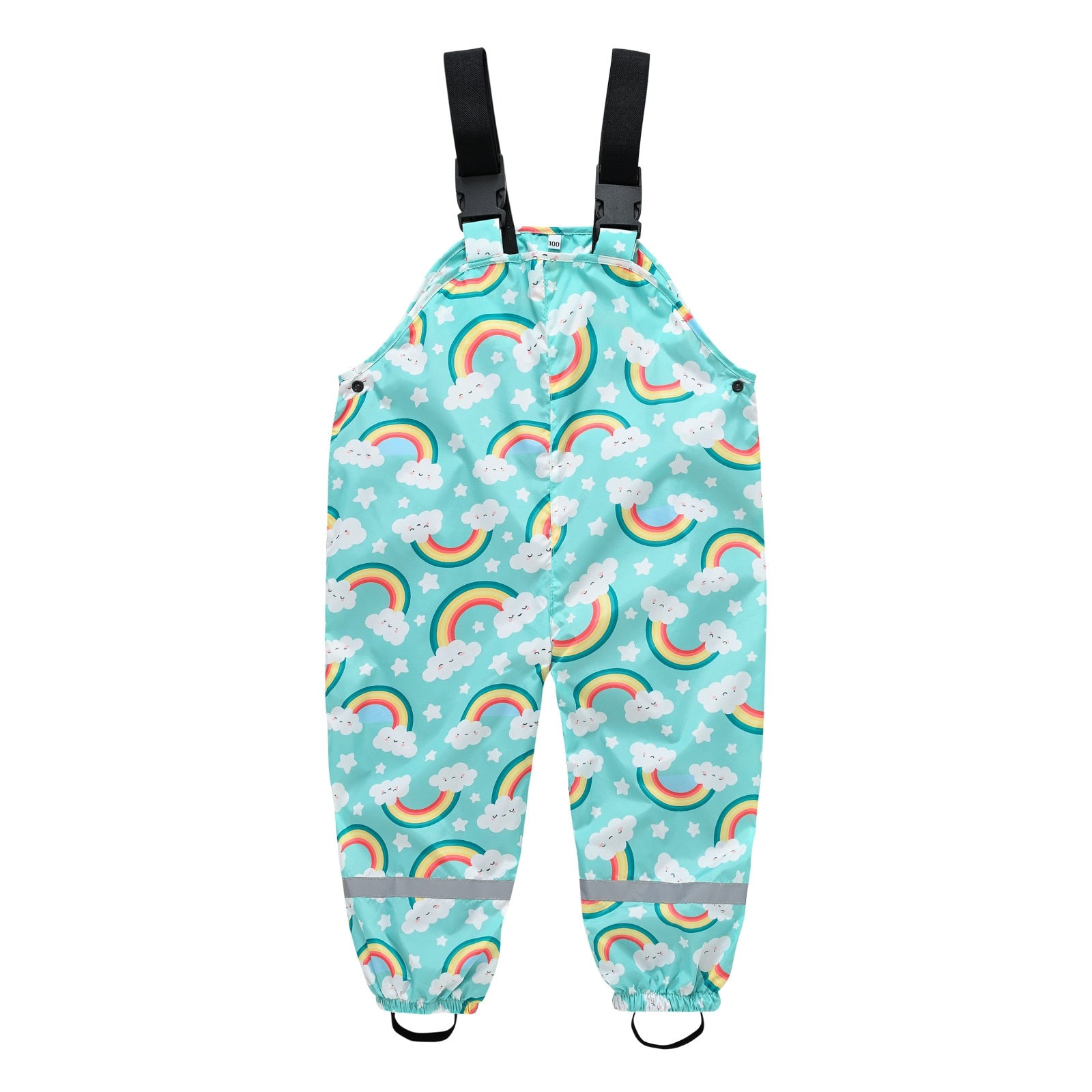 Boys Girls Rain Waterproof Jumpsuit Sport Bib Overalls Pants