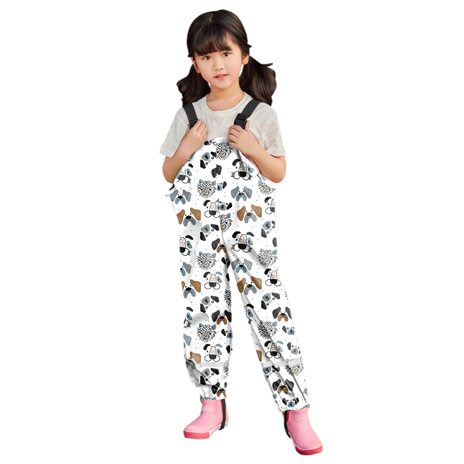 Boys Girls Rain Waterproof Jumpsuit Sport Bib Overalls Pants