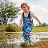 Boys Girls Rain Waterproof Jumpsuit Sport Bib Overalls Pants