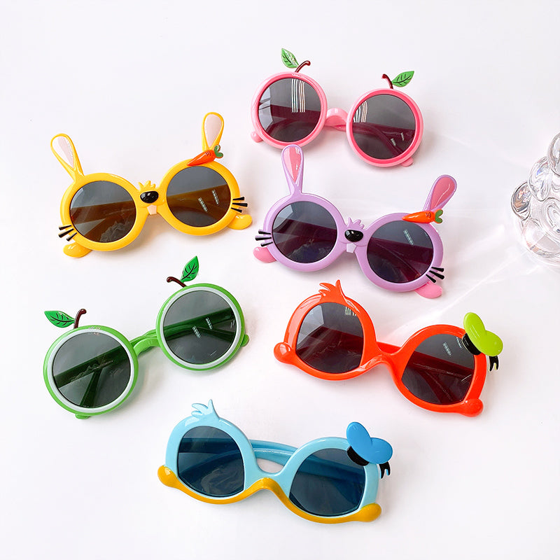 Kid Unisex Cartoon Fruit Flower Carrot Rabbit Ear Sunglasses Goggles