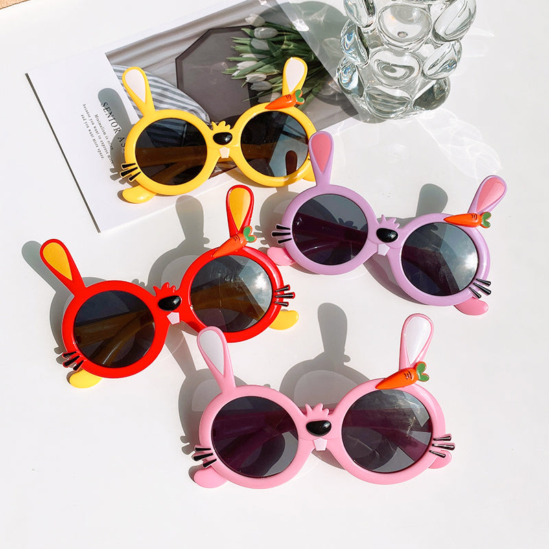Kid Unisex Cartoon Fruit Flower Carrot Rabbit Ear Sunglasses Goggles