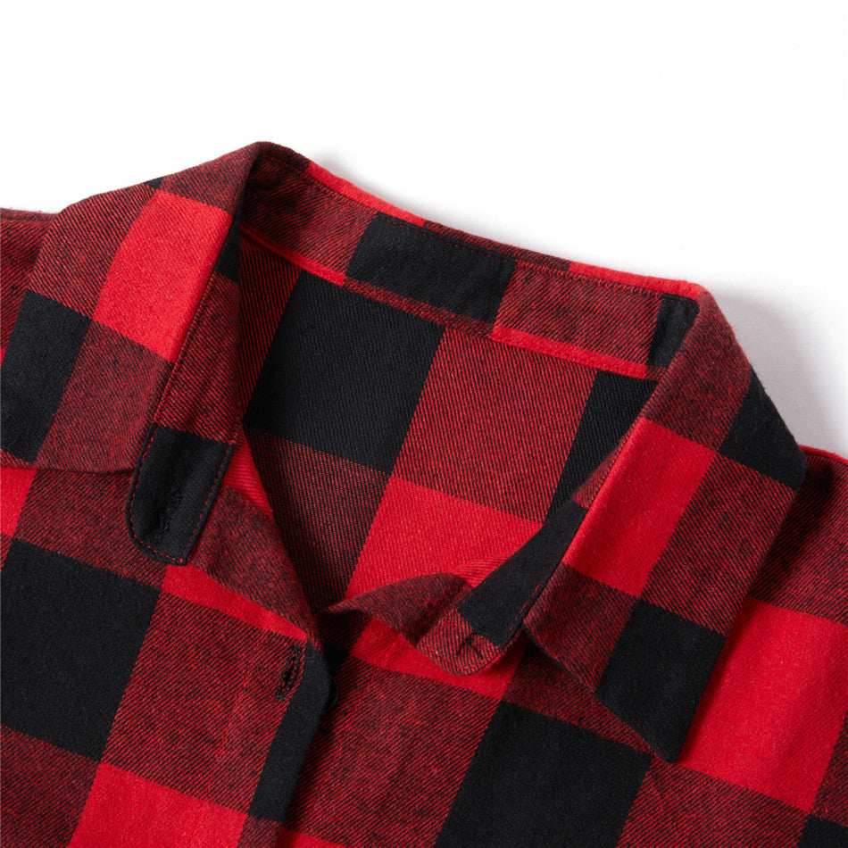 Family Matching Christmas Plaid Mother Daughter Shirts