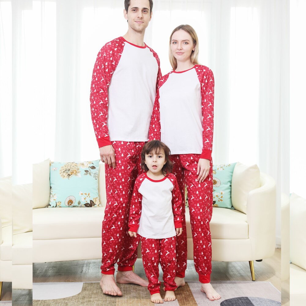Christmas Pajamas Family Matching Outfits Father Mother Kids Sleepwear