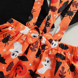 12M-5Y Fall Spring Kids Baby Girl Halloween O-Neck Suit 2 Pcs Set