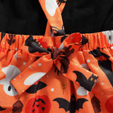 12M-5Y Fall Spring Kids Baby Girl Halloween O-Neck Suit 2 Pcs Set