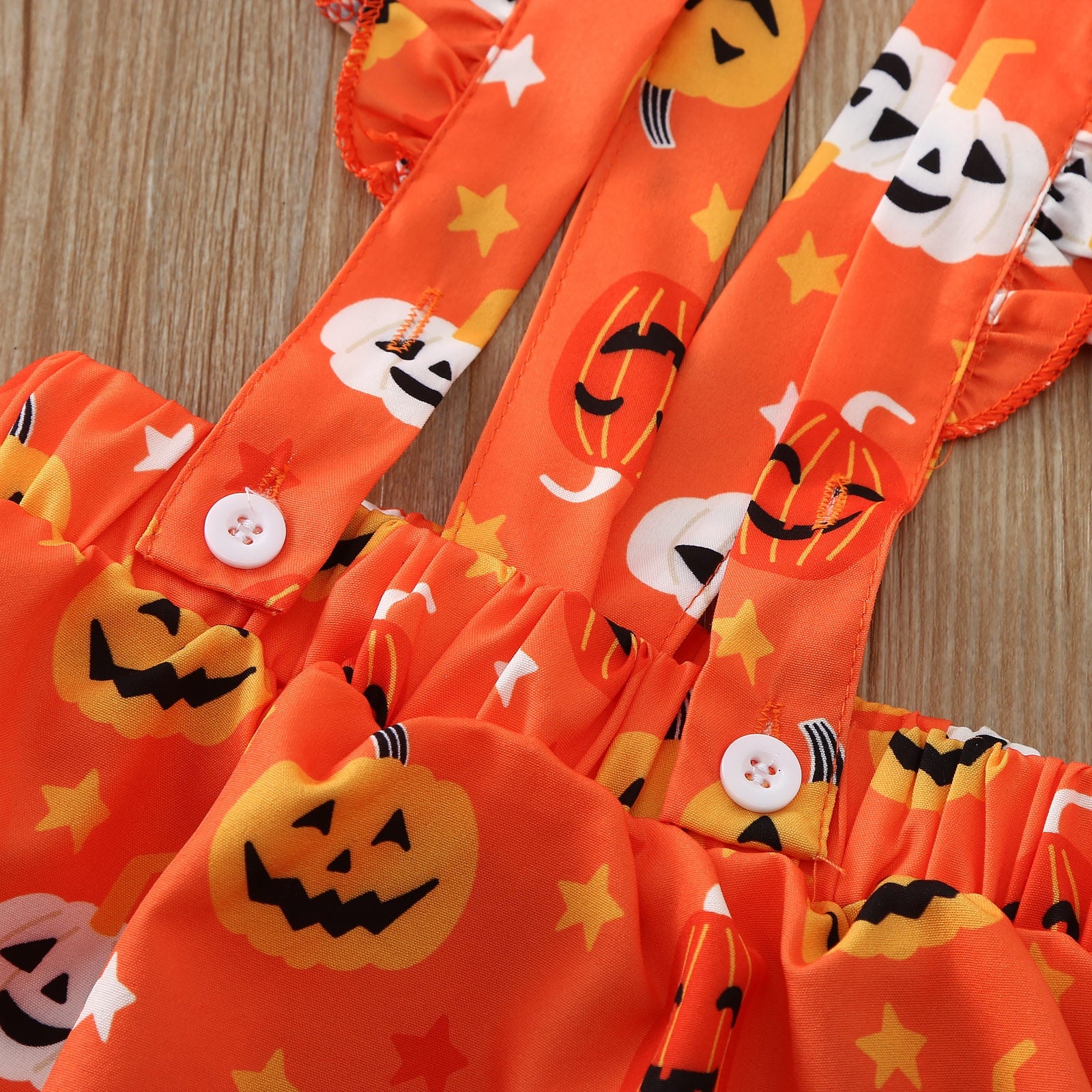 0-24M Baby Girl Sets Autumn Pumpkin Halloween Cartoon 3 Pcs Sets