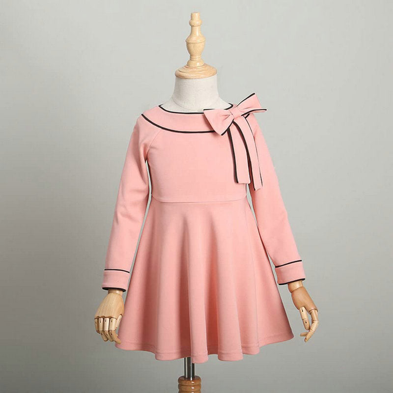 Mother Daughter Bow Pink Dress Family Matching Dress
