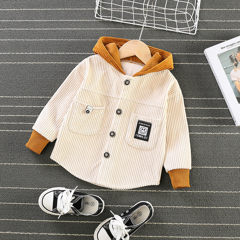 Spring Autumn Kid Baby Girl Corduroy Coats