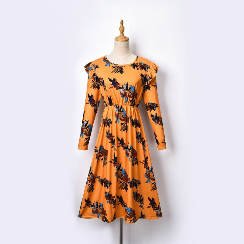 Long Sleeve Mother Daughter Dress Family Matching Halloween Dresses
