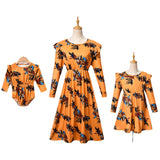 Long Sleeve Mother Daughter Dress Family Matching Halloween Dresses