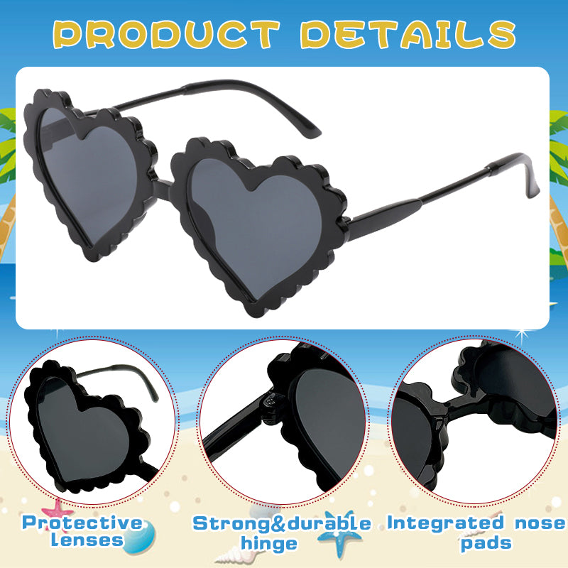 Kids Baby Cartoon Heart Sunflower Fruit Rabbit Ears Sunglasses
