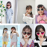 Kids Baby Cartoon Heart Sunflower Fruit Rabbit Ears Sunglasses