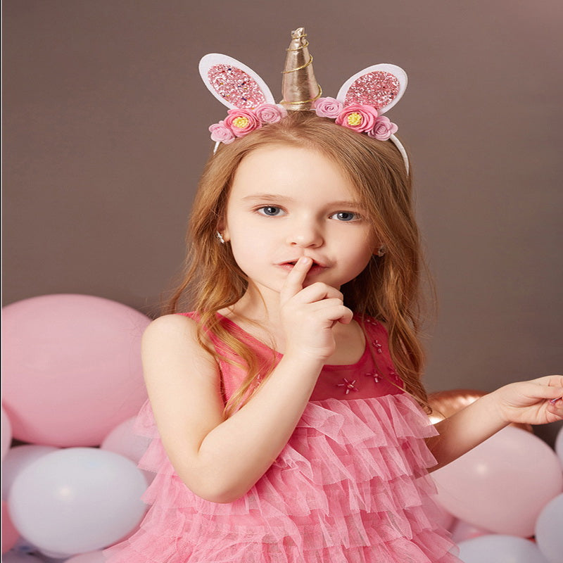 Kid Baby Girls Sleeveless Party Piano Show Flower Layered Rainbow Dresses