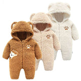 Newborn Baby Romper Trendy Bear Design Long-sleeve Jumpsuit for Baby 0-18 M