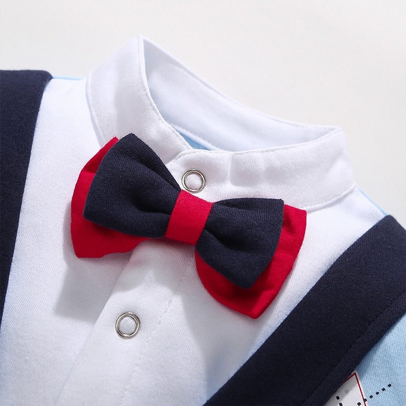 Newborn Infant Baby Boys Christmas Formal Romper
