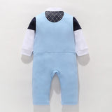 Newborn Infant Baby Boys Christmas Formal Romper