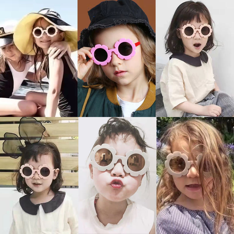 Kid Star Cartoon Round Colors Sunglasses UV400 Goggles Eyewear