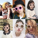 Kid Star Cartoon Round Colors Sunglasses UV400 Goggles Eyewear