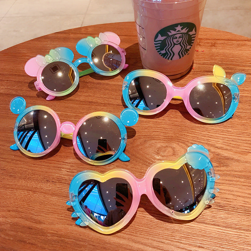 Kid Star Cartoon Round Colors Sunglasses UV400 Goggles Eyewear