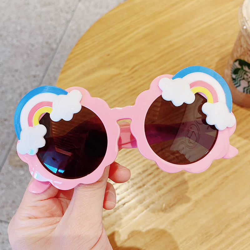 Kid Star Cartoon Round Colors Sunglasses UV400 Goggles Eyewear