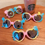 Kid Star Cartoon Round Colors Sunglasses UV400 Goggles Eyewear
