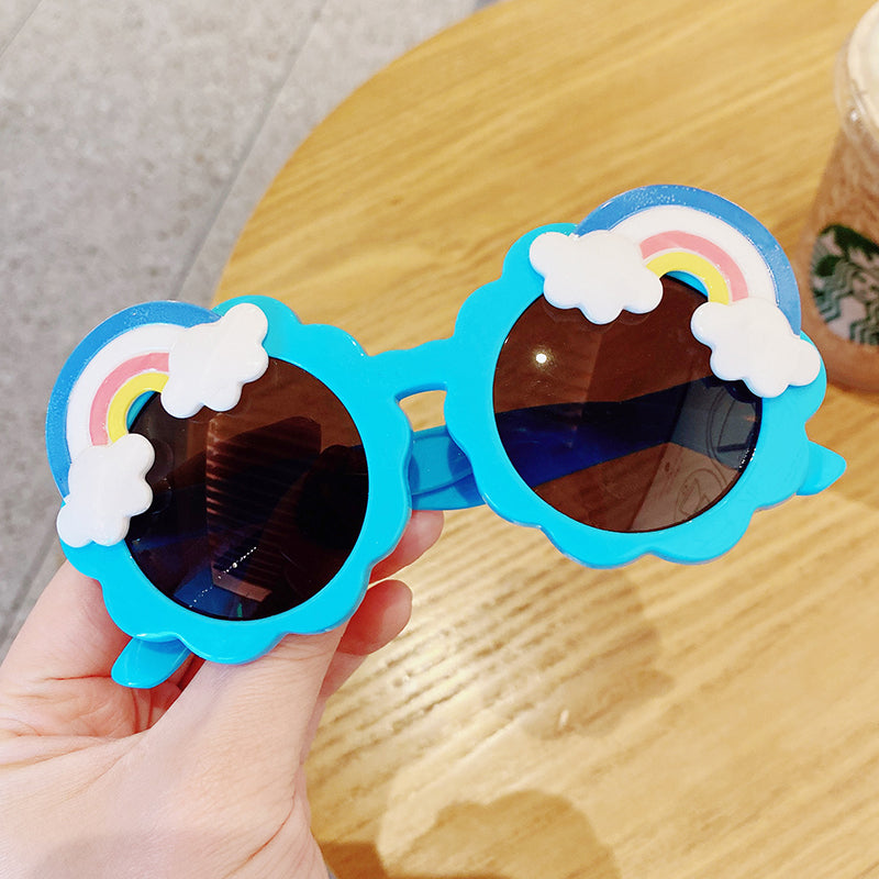 Kid Star Cartoon Round Colors Sunglasses UV400 Goggles Eyewear