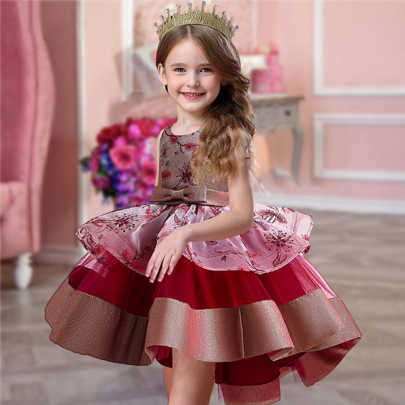 Kid Baby Girl Vestido Princess Elegant Party Fluffy Formal Baptism Dresses