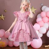 Kid Girls Birthday Party Lace Wedding Elegant Princess Formal Dress
