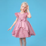 Kid Girls Birthday Party Lace Wedding Elegant Princess Formal Dress
