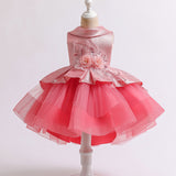 Kid Baby Girl Vestido Princess Party Flower Retro Baptism Dresses