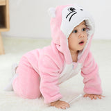 Baby Fleece Romper Cute Animal Pajamas