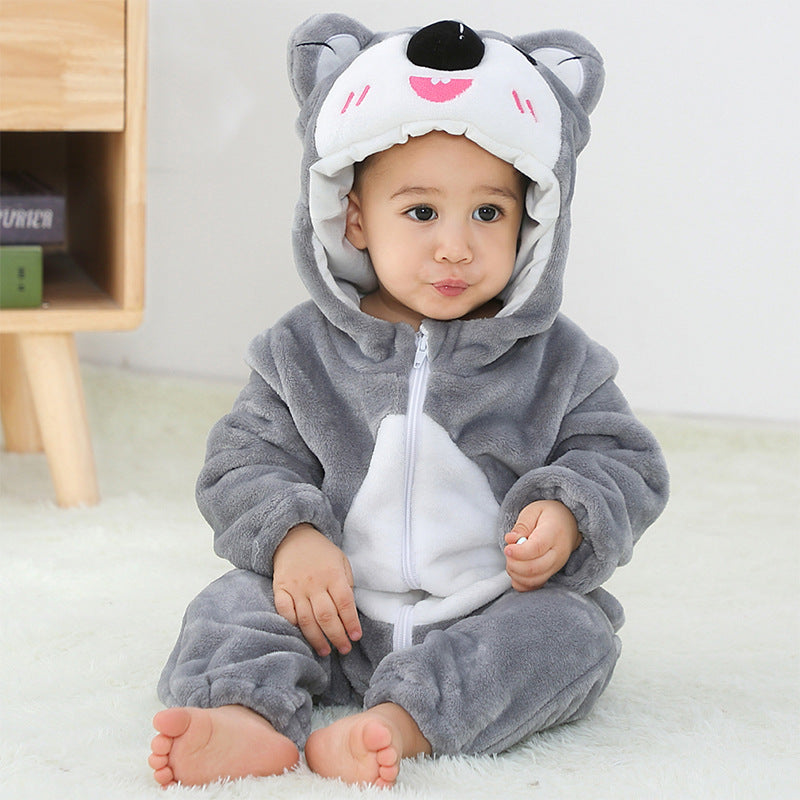 Baby Fleece Romper Cute Animal Pajamas