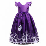 2-12T Kid Baby Girl Pumpkin Lantern Print Halloween Dress