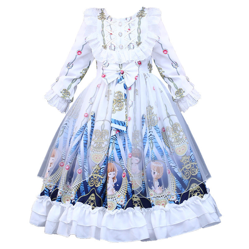 Original Design Kid Girl Princess Skirt Lolita Dress 4-14 Years