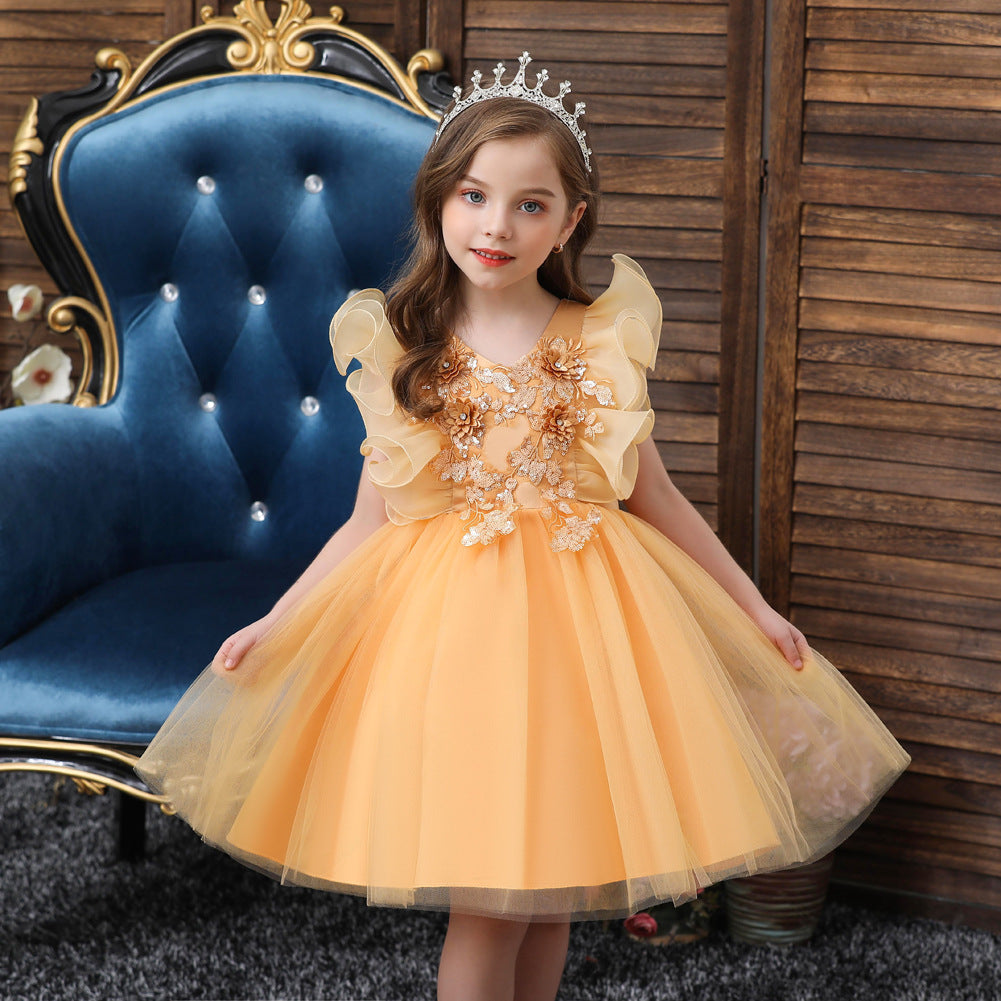 Kid Baby Girl Princess Pomfret Wedding Dress
