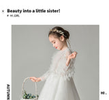 Girl Princess Dress Catwalk White Dinner Piano Dress
