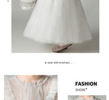Girl Princess Dress Catwalk White Dinner Piano Dress