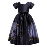 2-12T Kid Baby Girl Pumpkin Lantern Print Halloween Dress