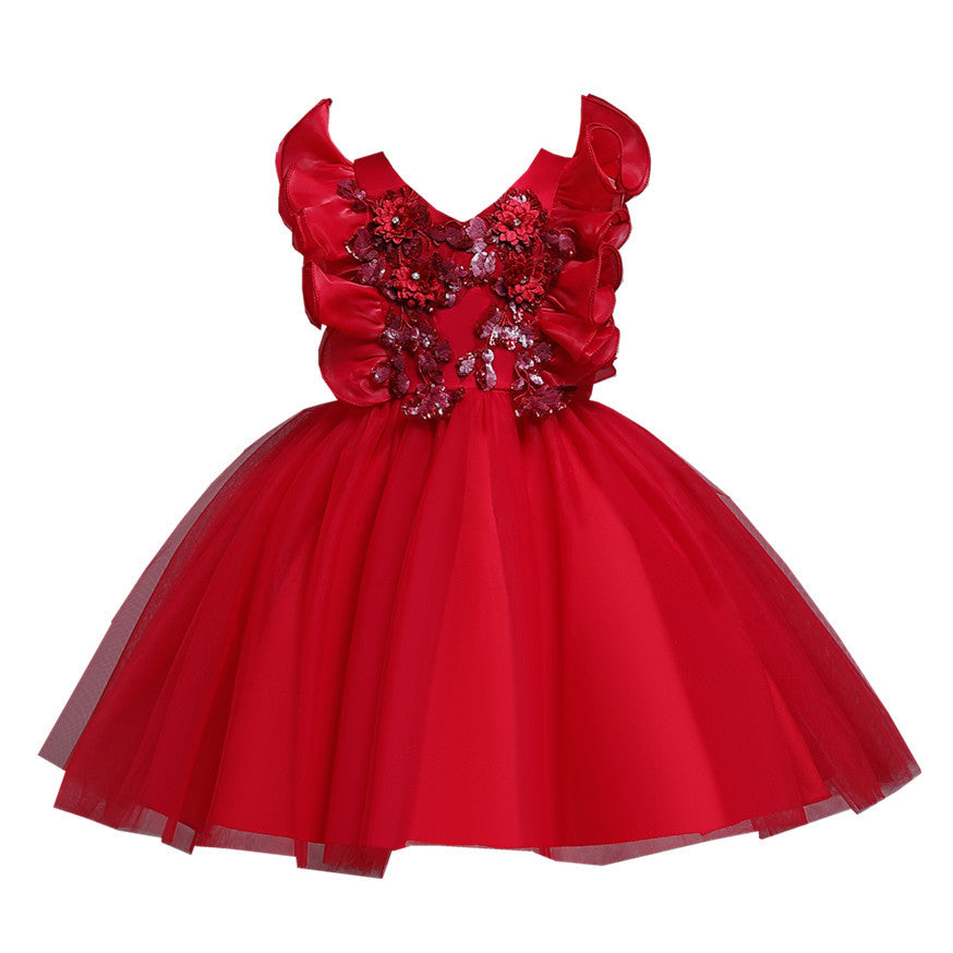Kid Baby Girl Princess Pomfret Wedding Dress