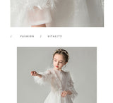 Girl Princess Dress Catwalk White Dinner Piano Dress