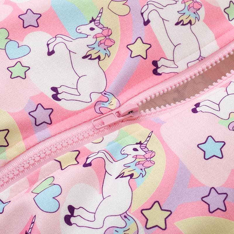 Baby Girl Unicorn Coat Hooded Cotton Jackets