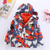Kid Boys Autumn Windbreaker Storm Jacket Three In One Coat