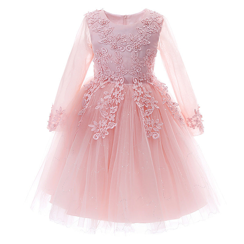 Autumn Spring Kids Girl Princess Formal Pengant Dresses