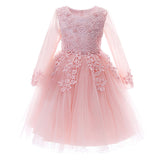 Autumn Spring Kids Girl Princess Formal Pengant Dresses