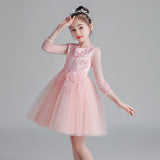 Autumn Spring Kids Girl Princess Formal Pengant Dresses