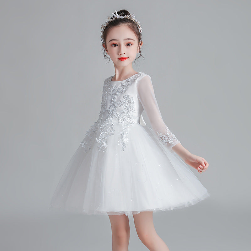 Autumn Spring Kids Girl Princess Formal Pengant Dresses