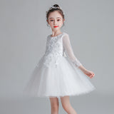 Autumn Spring Kids Girl Princess Formal Pengant Dresses