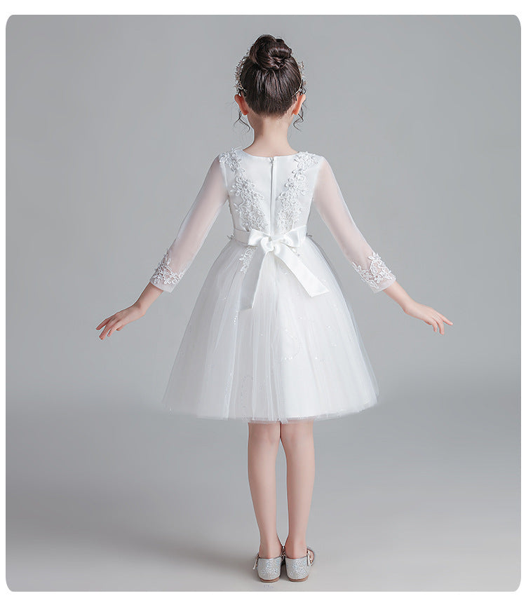 Autumn Spring Kids Girl Princess Formal Pengant Dresses